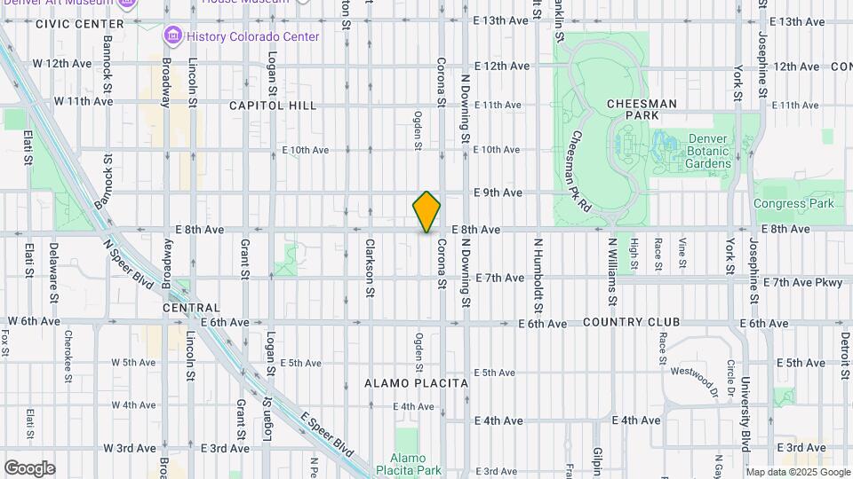 768 N Ogden St Map and Location Details