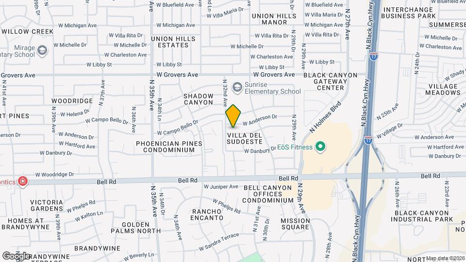 3154 W Hartford Dr Map and Location Details