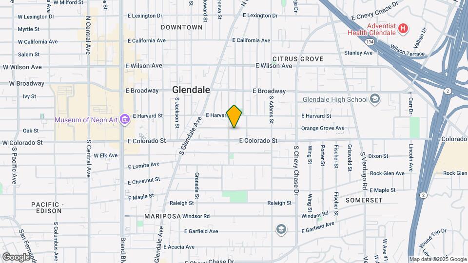 800 Orange Grove Ave Map and Location Details