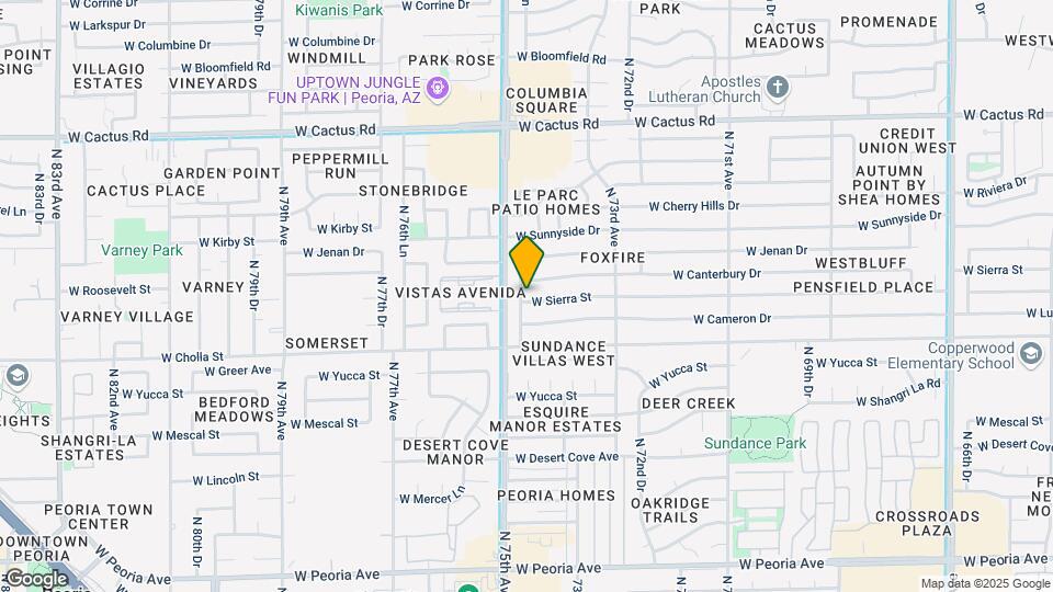 7434 W Sierra St Map and Location Details