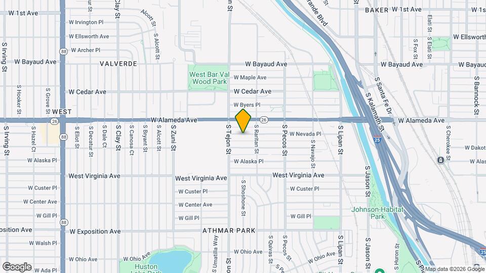 1544 W Nevada Pl Map and Location Details