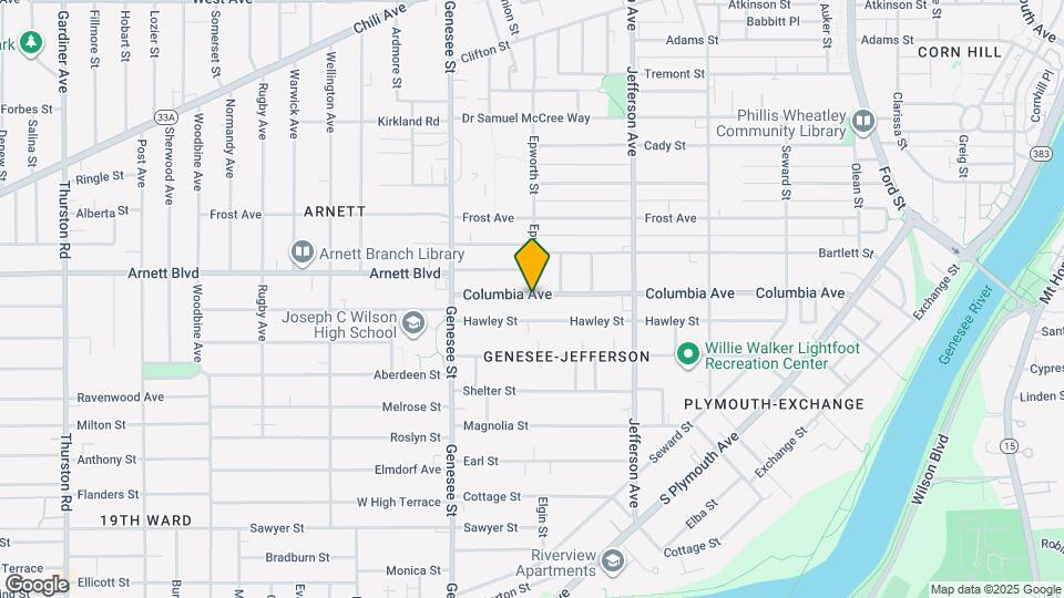 445-447-447 Columbia Ave Map and Location Details