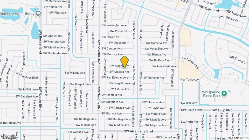 1221 SW Malaga Ave Map and Location Details