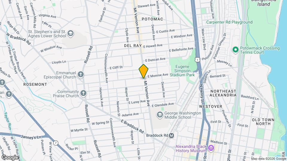1506 B Mt Vernon Ave Mapa y Detalles de la Ubicación
