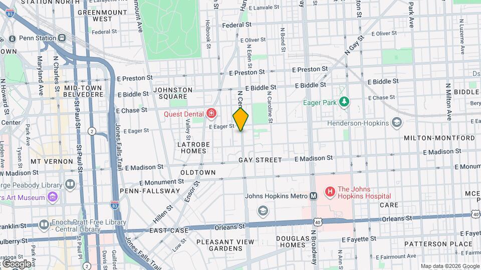 918 N Central Ave Map and Location Details