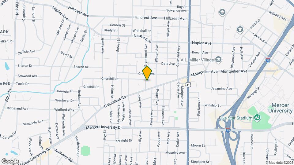 1460 Brentwood Ave Map and Location Details