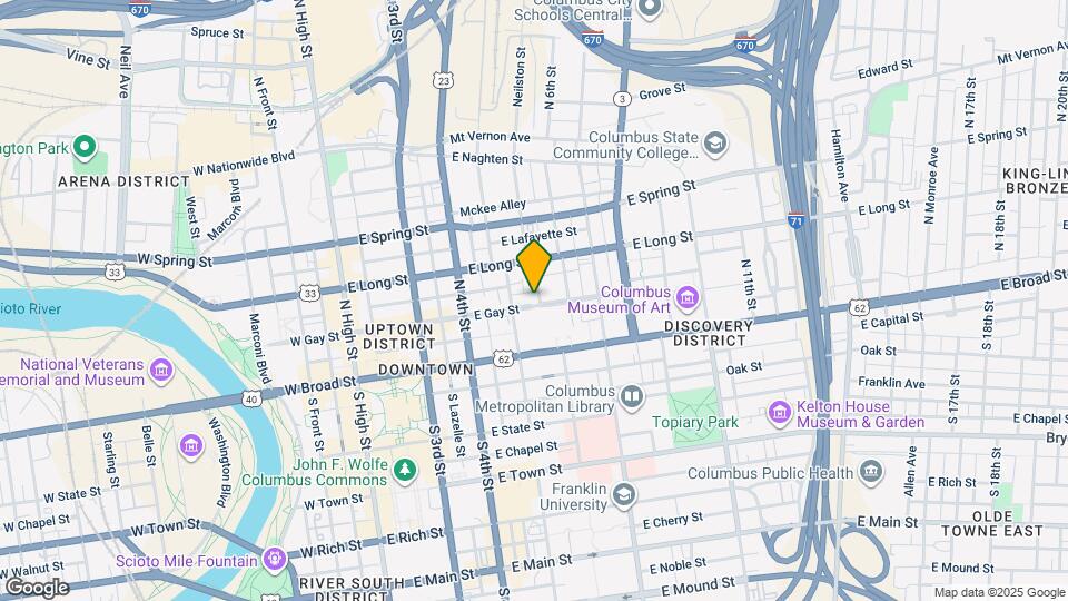 266 E Gay St Map and Location Details