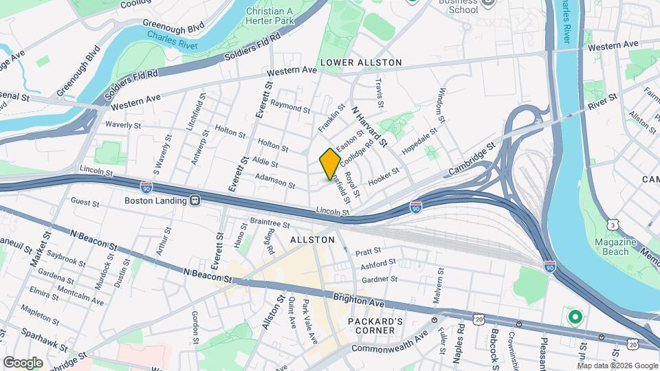 24 Alcott St Map and Location Details