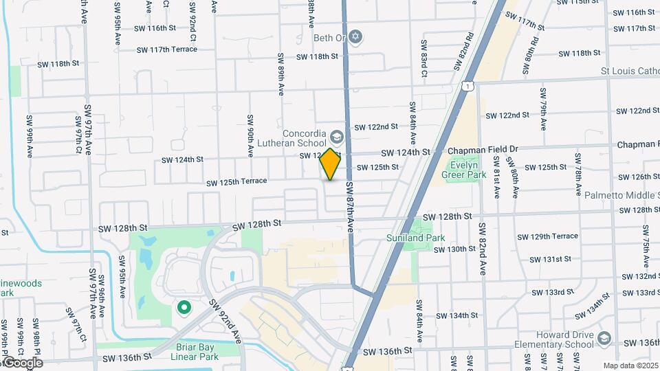 8750 SW 125th Terrace Map and Location Details