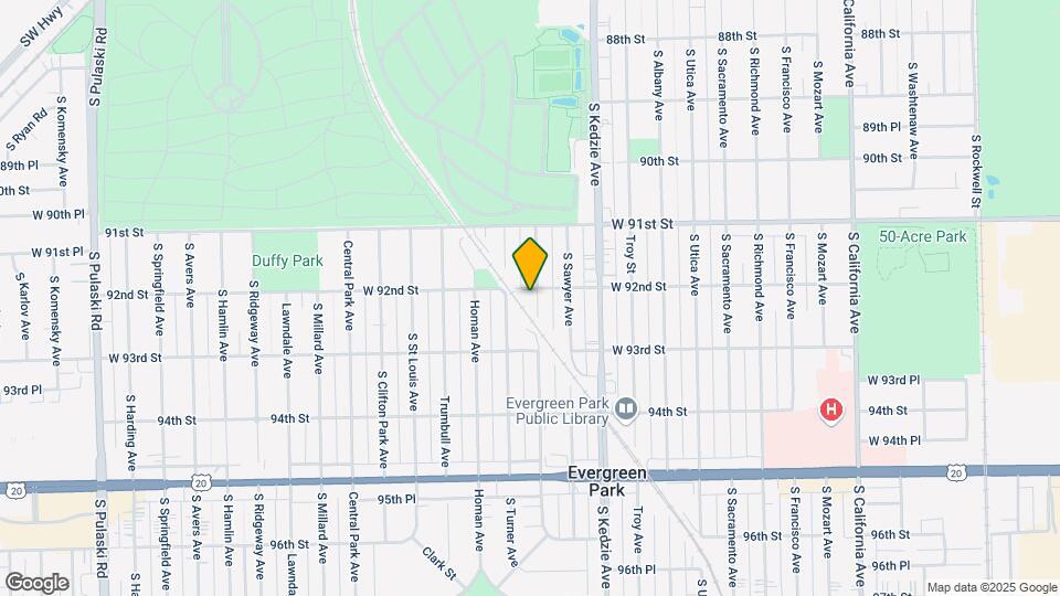 9216 S Spaulding Ave Map and Location Details