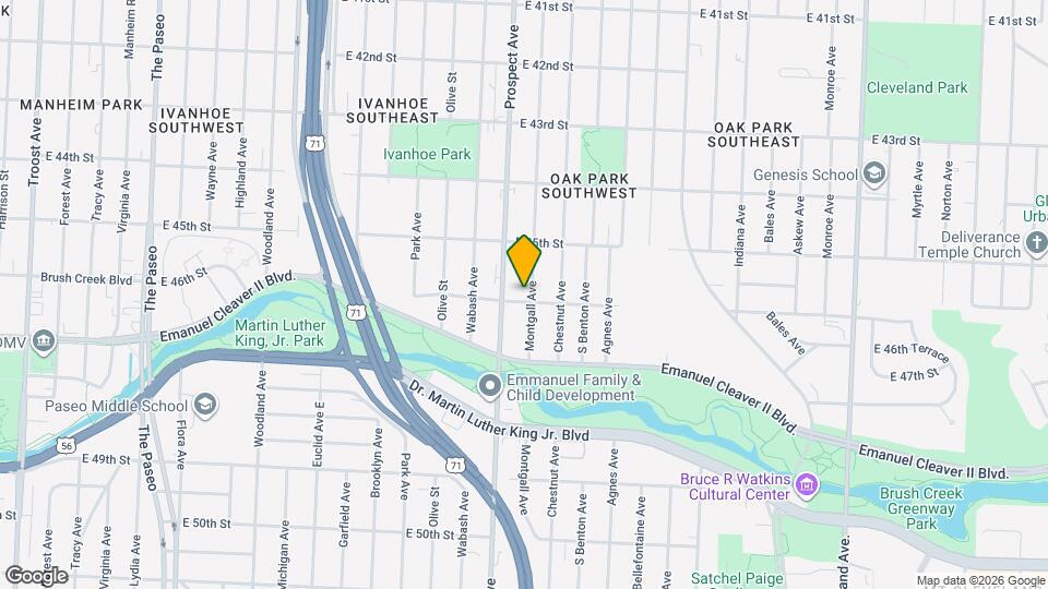 4544 Montgall Ave Map and Location Details