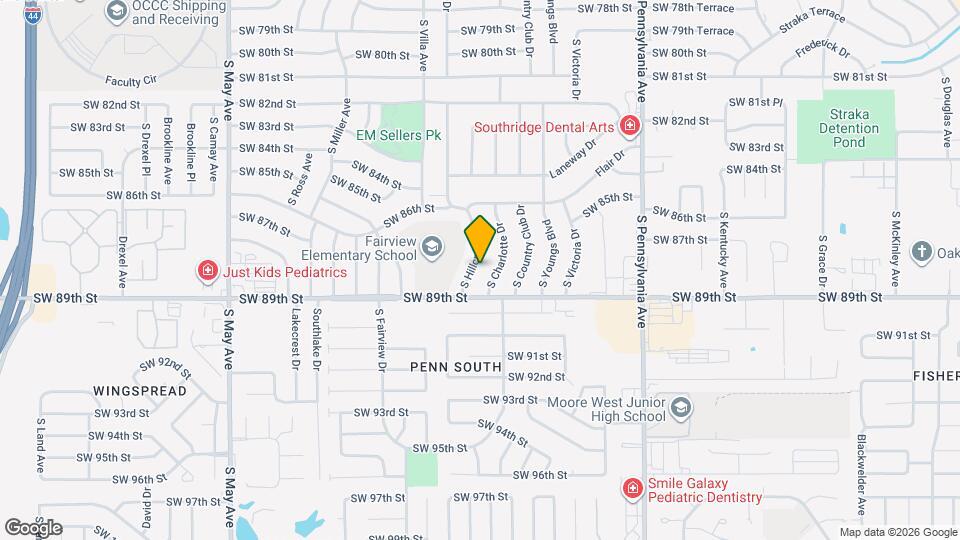8900 S Hillcrest Dr Map and Location Details