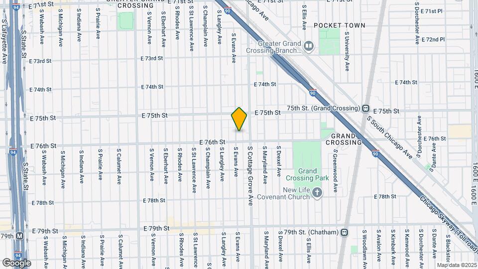 7541 S Evans Ave Map and Location Details