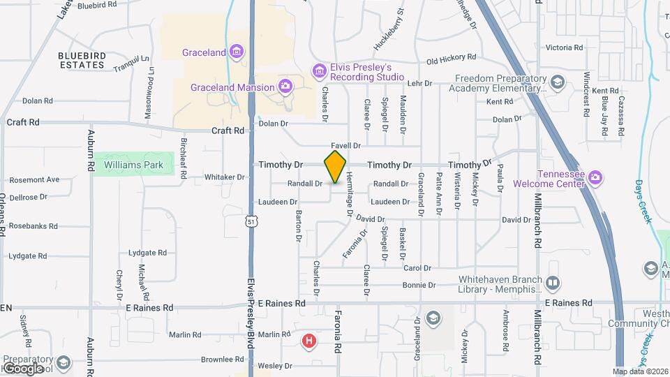 1314 Randall Dr Map and Location Details