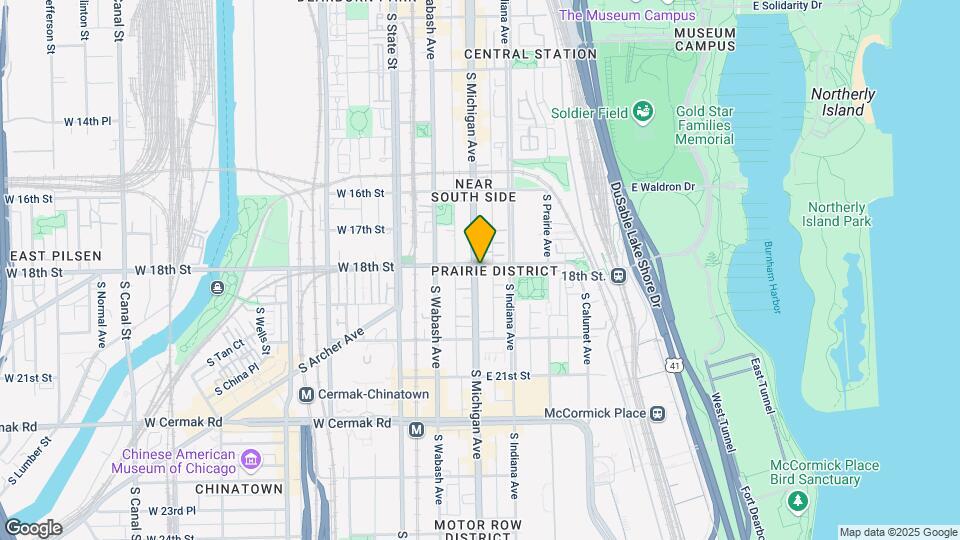 1801 S Michigan Ave Map and Location Details