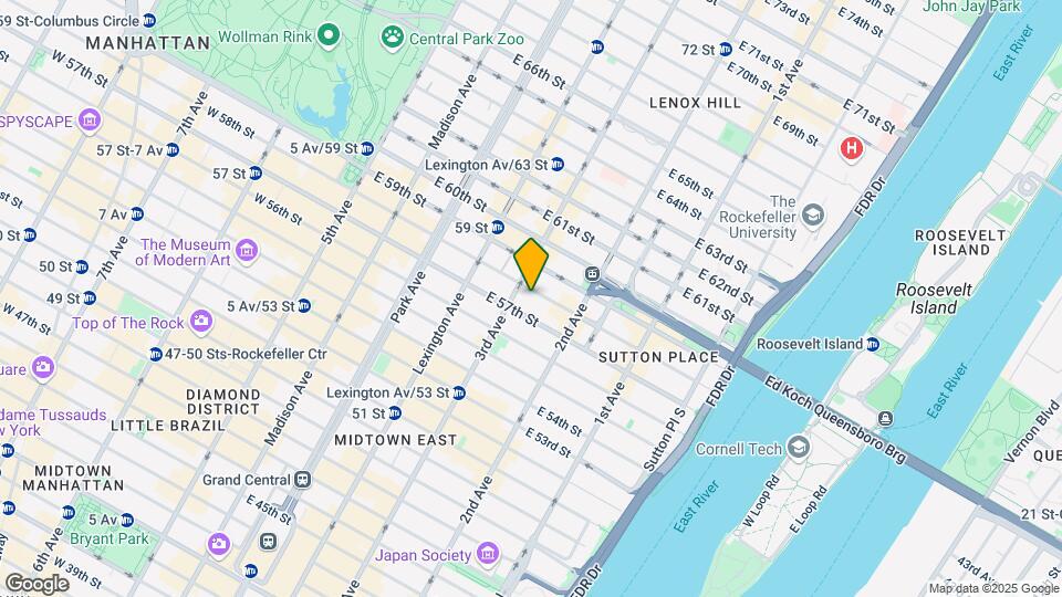 204-206 E 58th St Map and Location Details