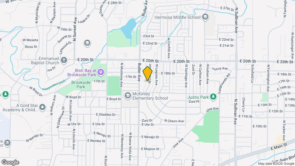 1601 N Chaco Ave Map and Location Details
