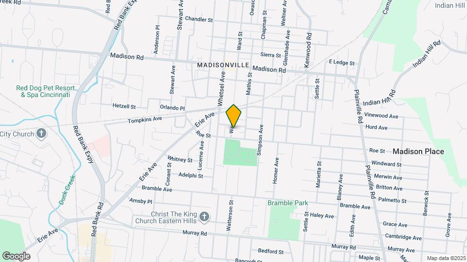 4612 Ward St Map and Location Details