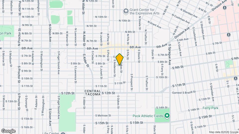 814 S Oakes St Map and Location Details