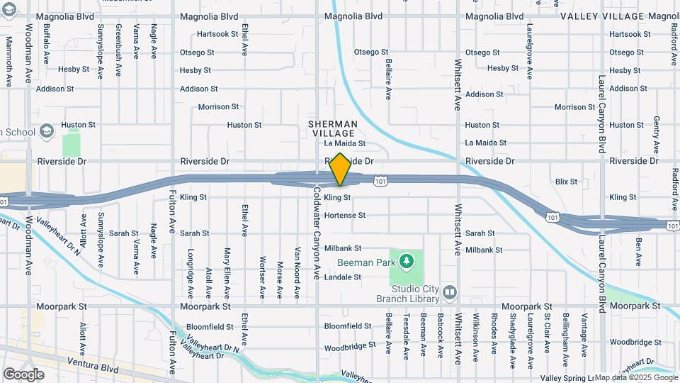 12823 Kling St Mapa y Detalles de la Ubicación