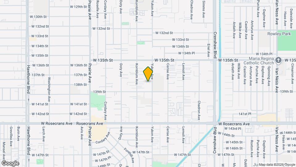 13717 Yukon Ave Mapa y Detalles de la Ubicación