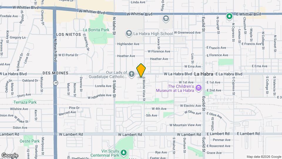 La Habra Hills Apartments Map and Location Details