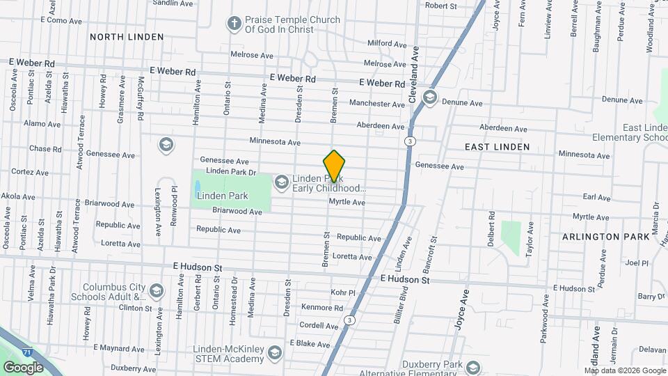 1535 Arlington Ave Map and Location Details