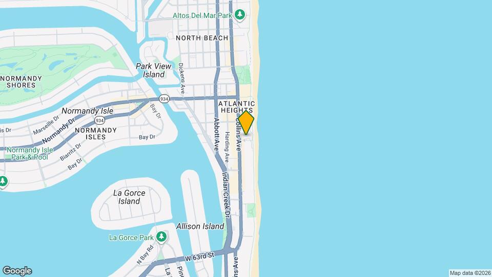 6801 Collins Ave, Unit LPH 05 Map and Location Details