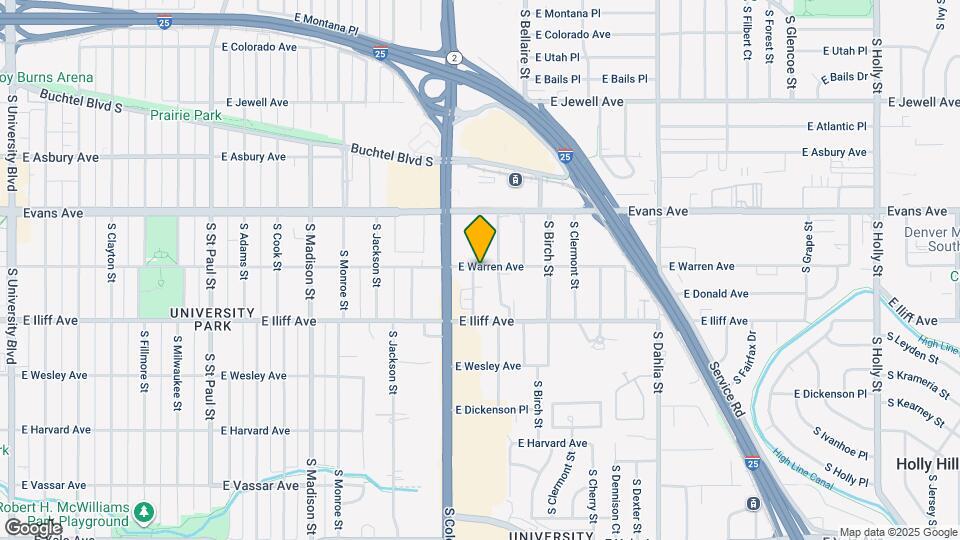 4100 E Warren Ave Map and Location Details