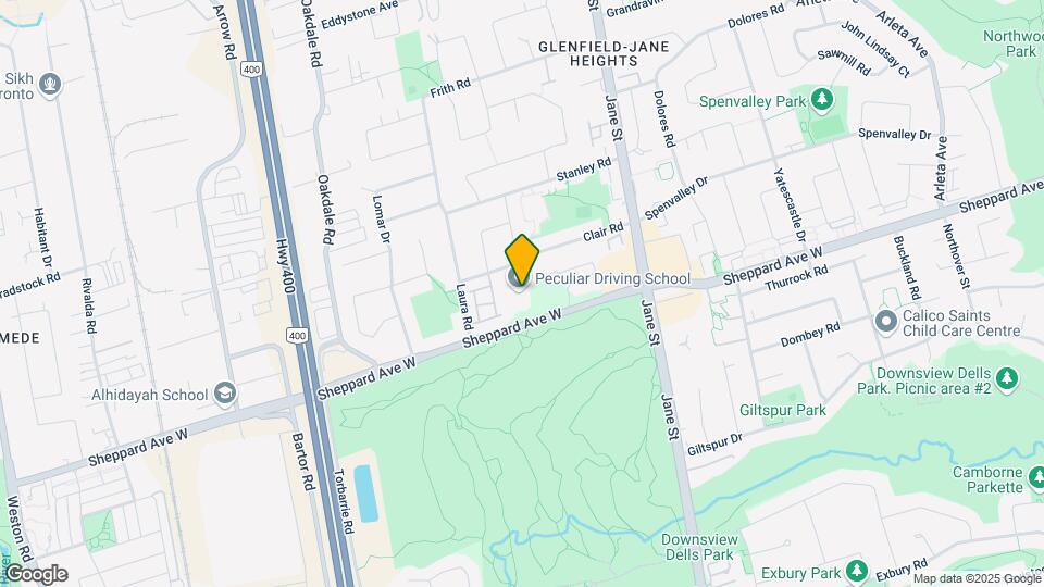 2020 Sheppard Ave W Map and Location Details