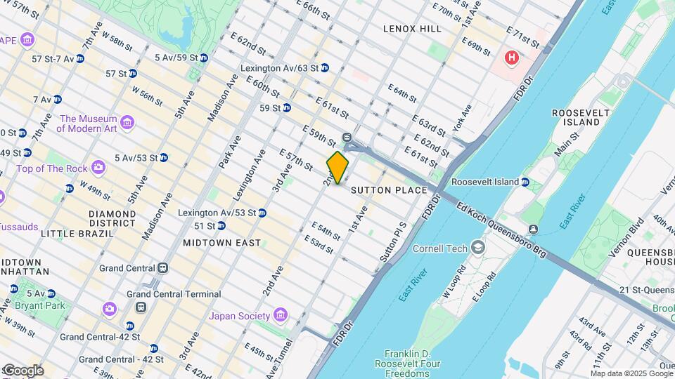 320 E 57th St Map and Location Details