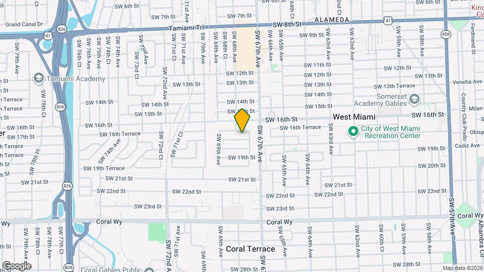6785 SW 17th St Map and Location Details