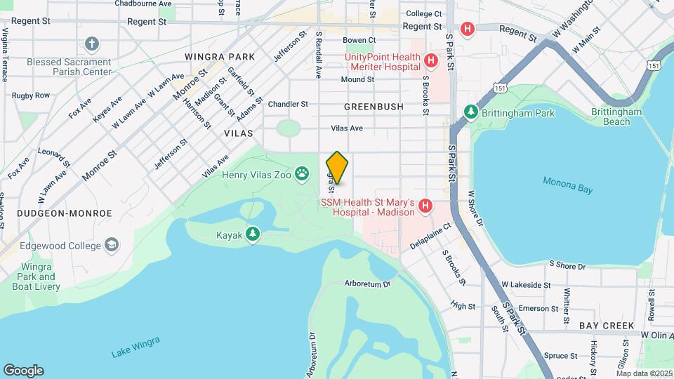 611 Wingra St, Unit 2 Map and Location Details