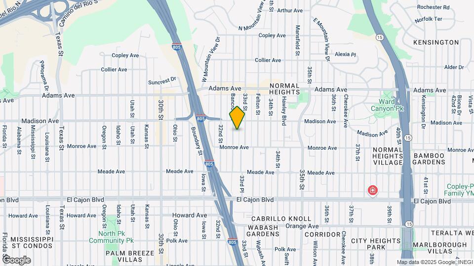 4557 Bancroft St Map and Location Details