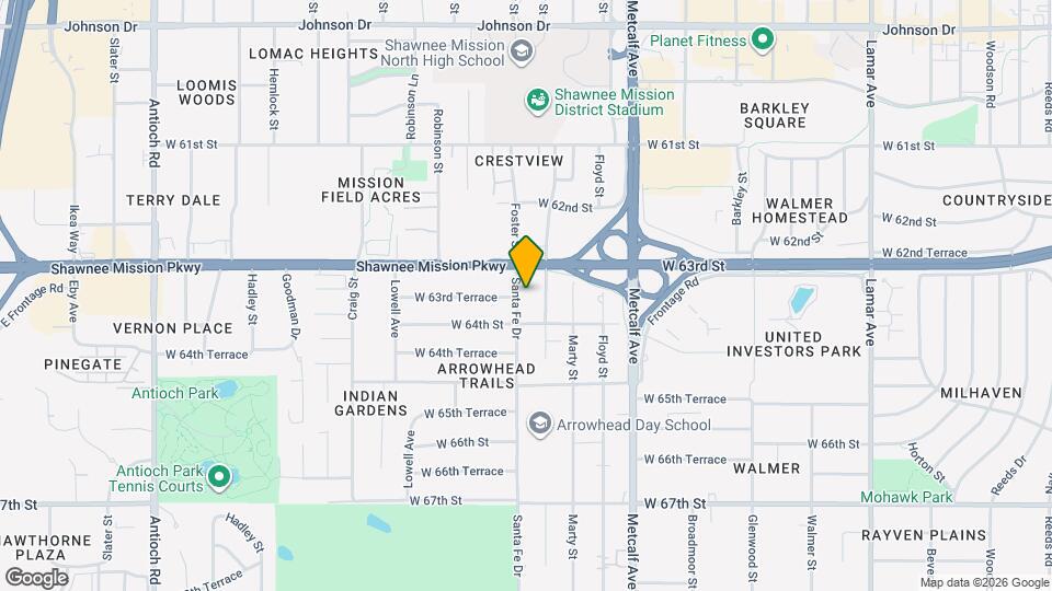 6325 Santa Fe Dr Map and Location Details