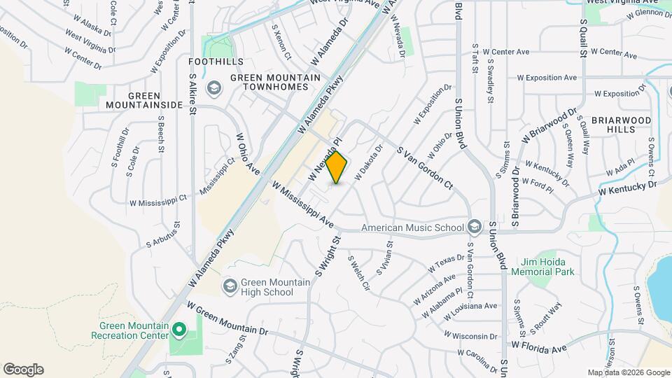 12480 W Nevada Pl Map and Location Details