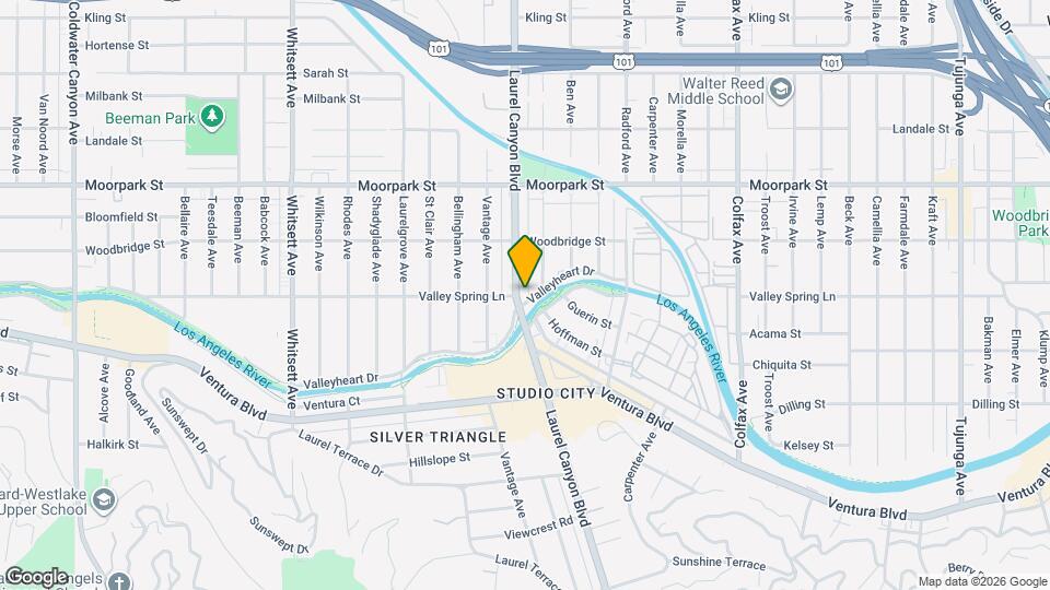 4200 Laurel Canyon Blvd, Unit 102 Map and Location Details