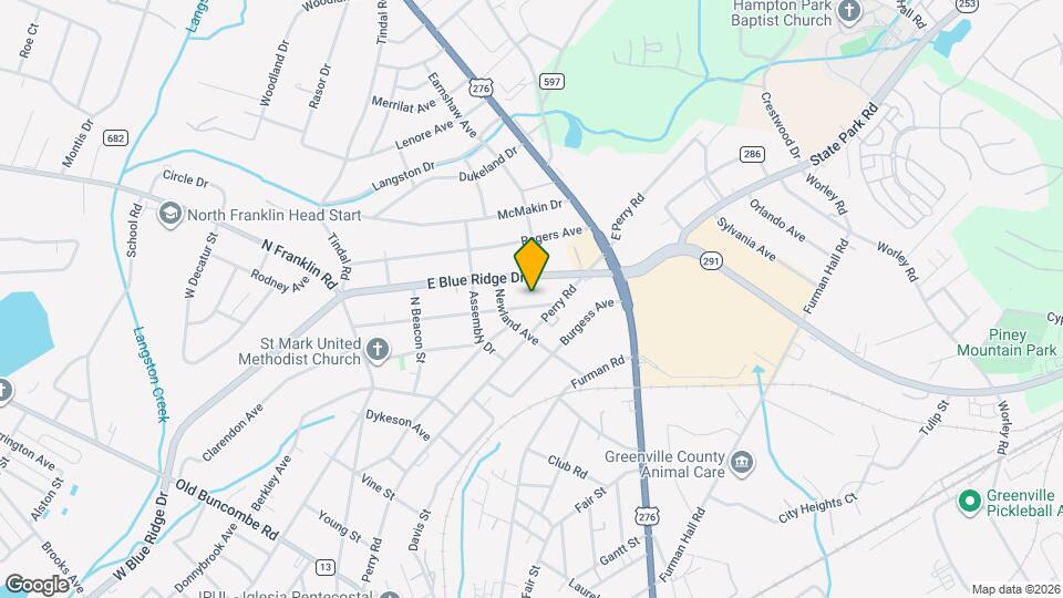 311 Paris Mountain Ave Mapa y Detalles de la Ubicación