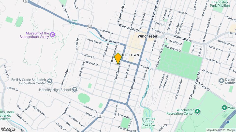 301 S Braddock St, Unit 3 Map and Location Details