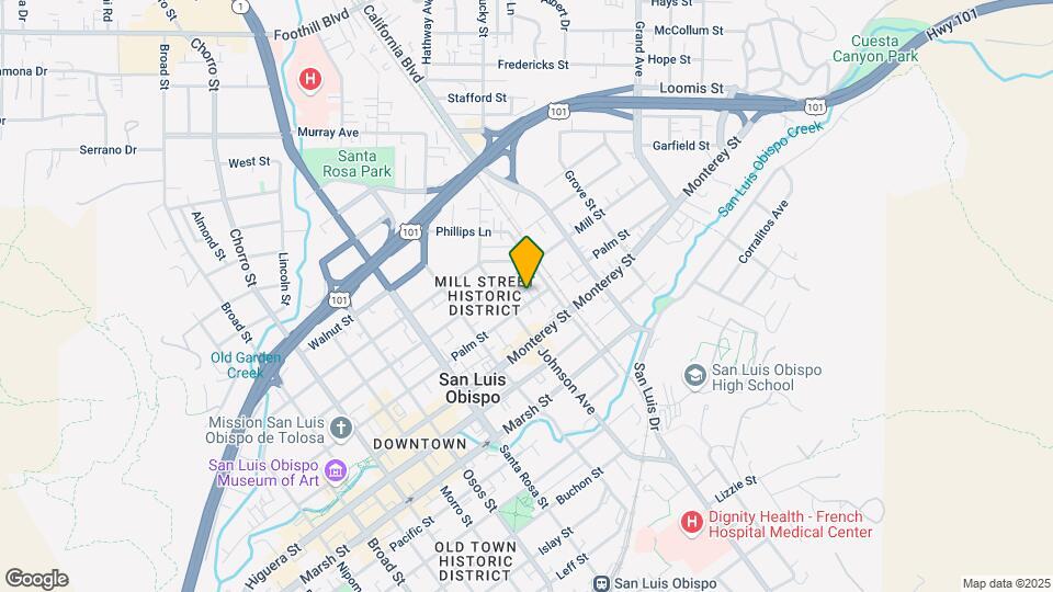 1334 Palm St Map and Location Details
