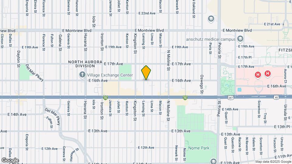 1592 Lansing St Map and Location Details