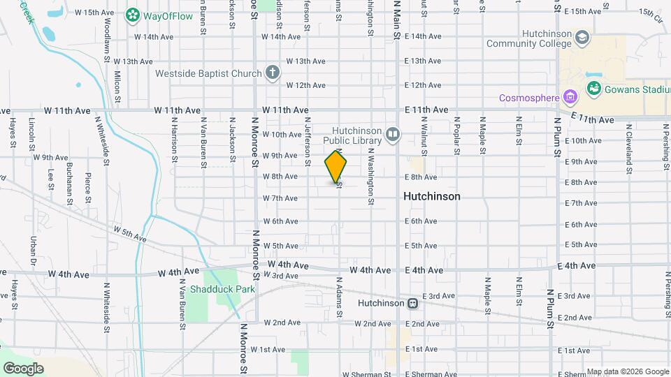 707 N Adams St Map and Location Details