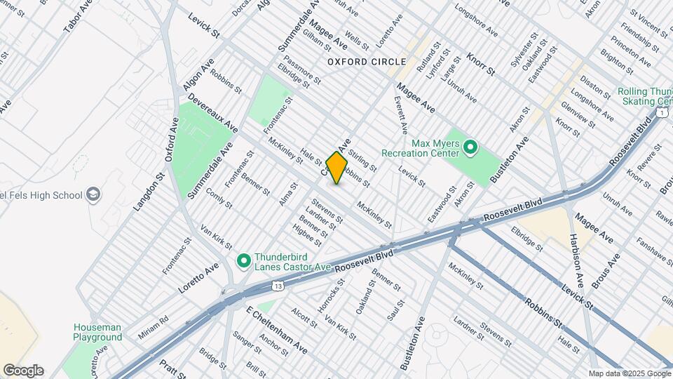 1436 McKinley St Map and Location Details