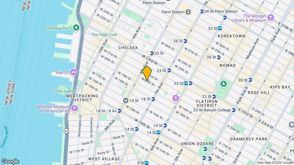 234 W 20th St Map and Location Details