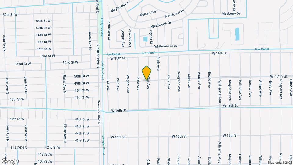 1623 Oak Ave Map and Location Details