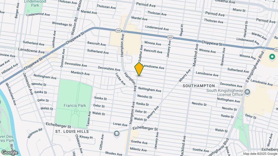 4616 Sulphur Ave Map and Location Details