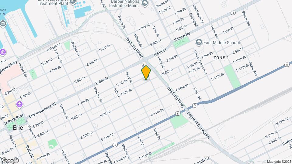 746 E 8th St Map and Location Details