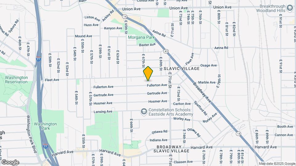 6729 Fullerton Ave Map and Location Details