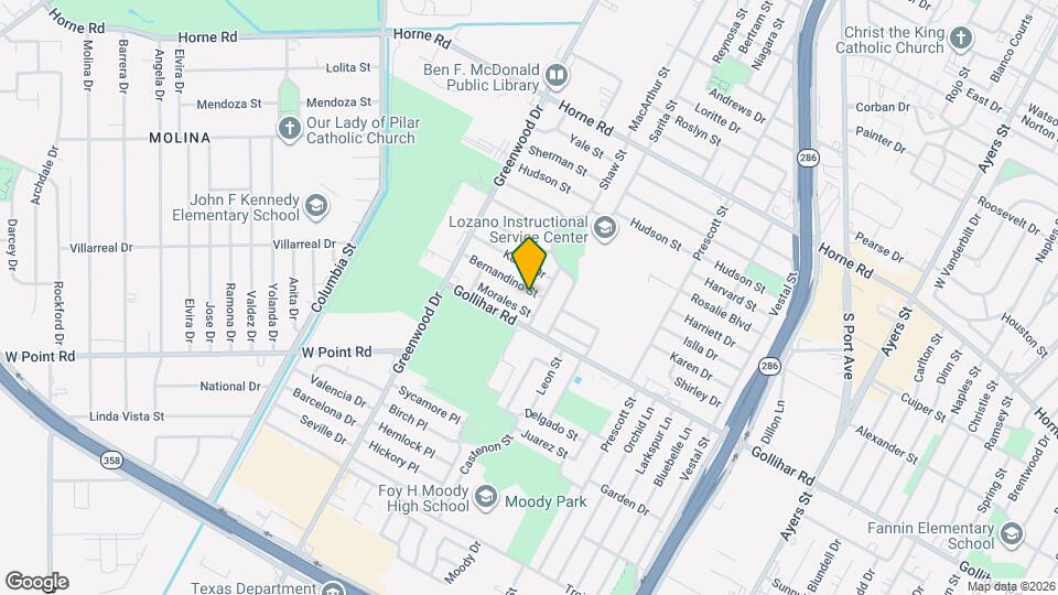 1749 Bernandino St Map and Location Details