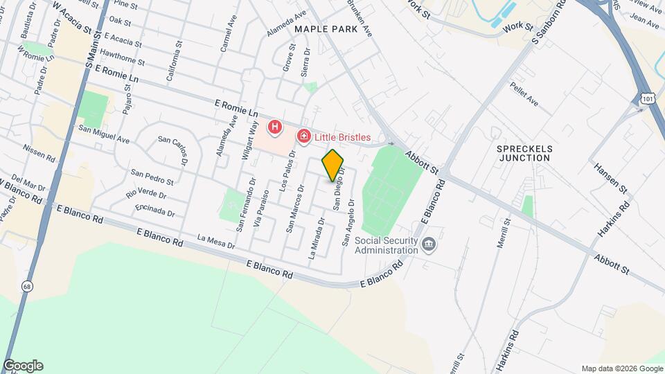 1150 San Diego Dr Map and Location Details